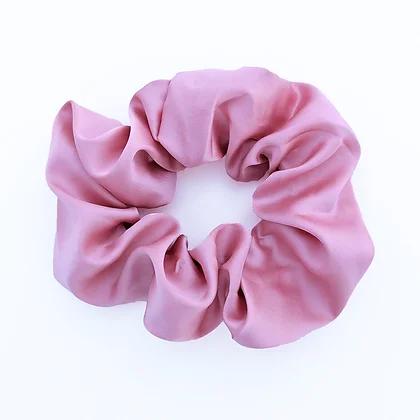 Soft Pastel Satin Scrunchies - Extra Long, Dent Free - 5 Pack